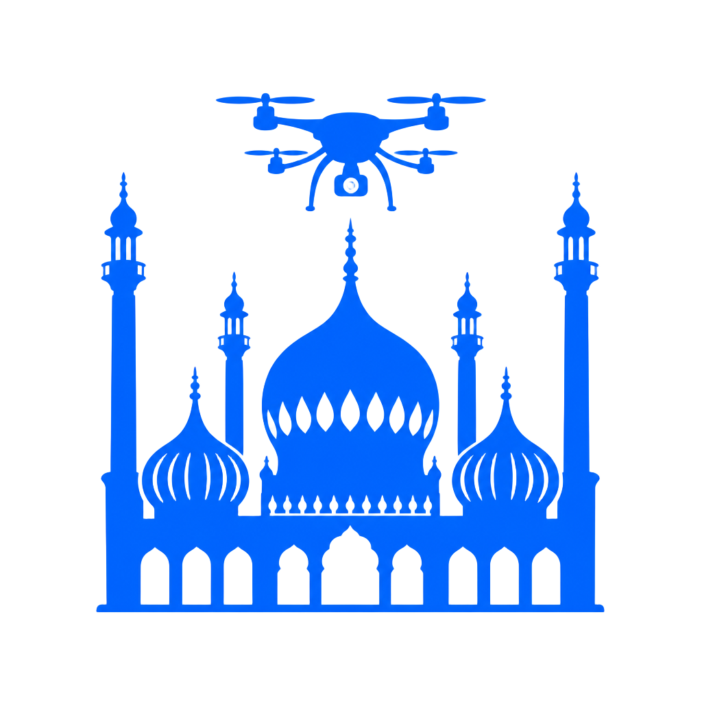 Brighton Roof Surveys logo — drone above the Royal Pavilion